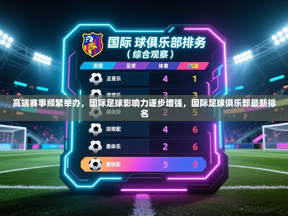 高端赛事频繁举办，国际足球影响力逐步增强，国际足球俱乐部最新排名  第2张